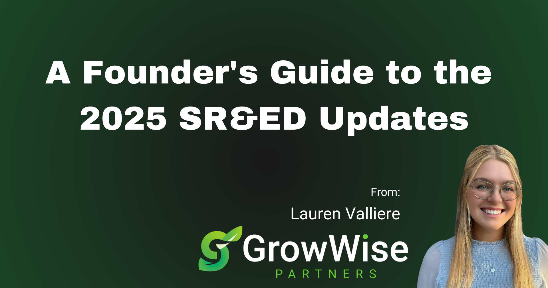  An image with a dark green background featuring white and light green text that reads, 