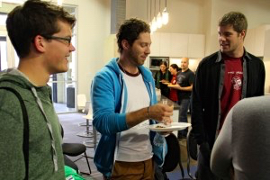 BufferBox co-founder Mike McCauley, Vidyard co-founder Michael Litt and Pebble founder Eric Migicovsky